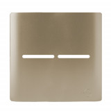 Placa 4x4 2 Interruptores  - Novara Champanhe